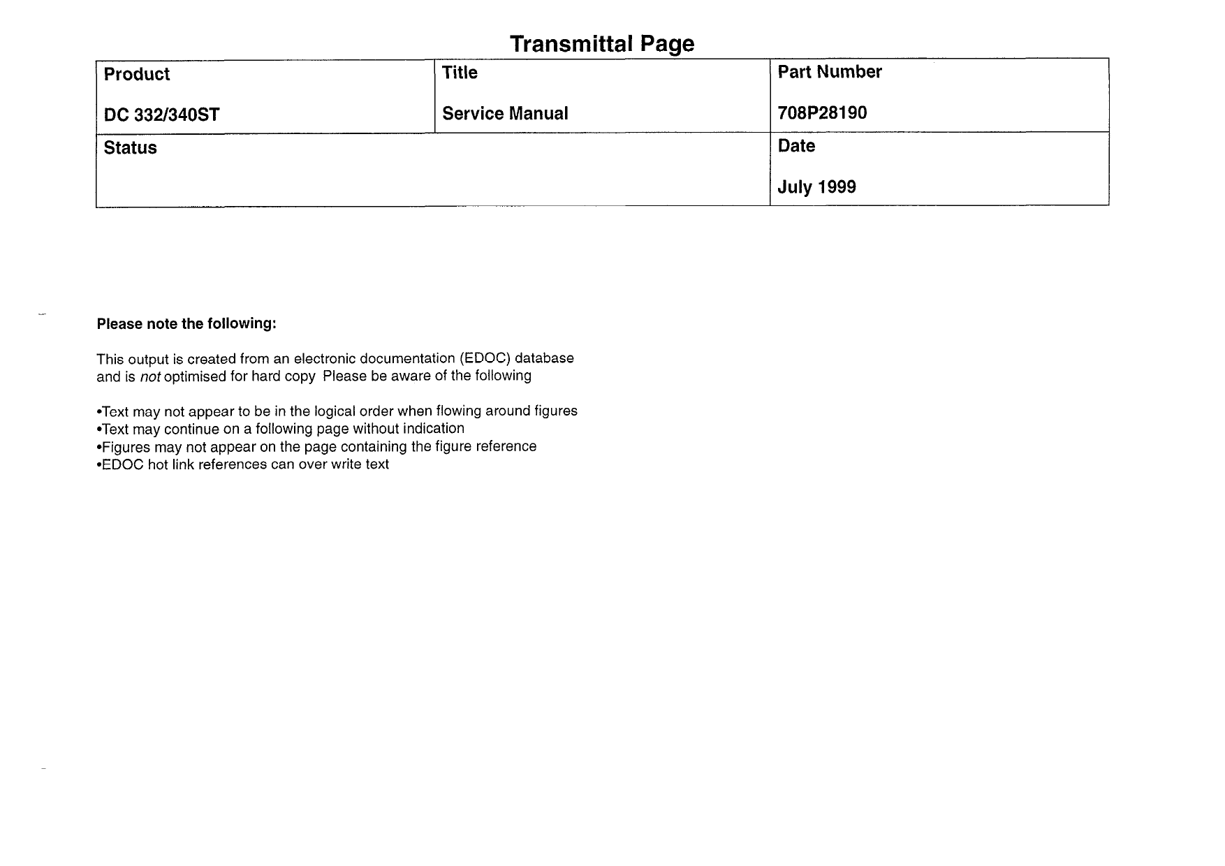 Xerox DocuCentre 332 340ST Parts List and Service Manual-1